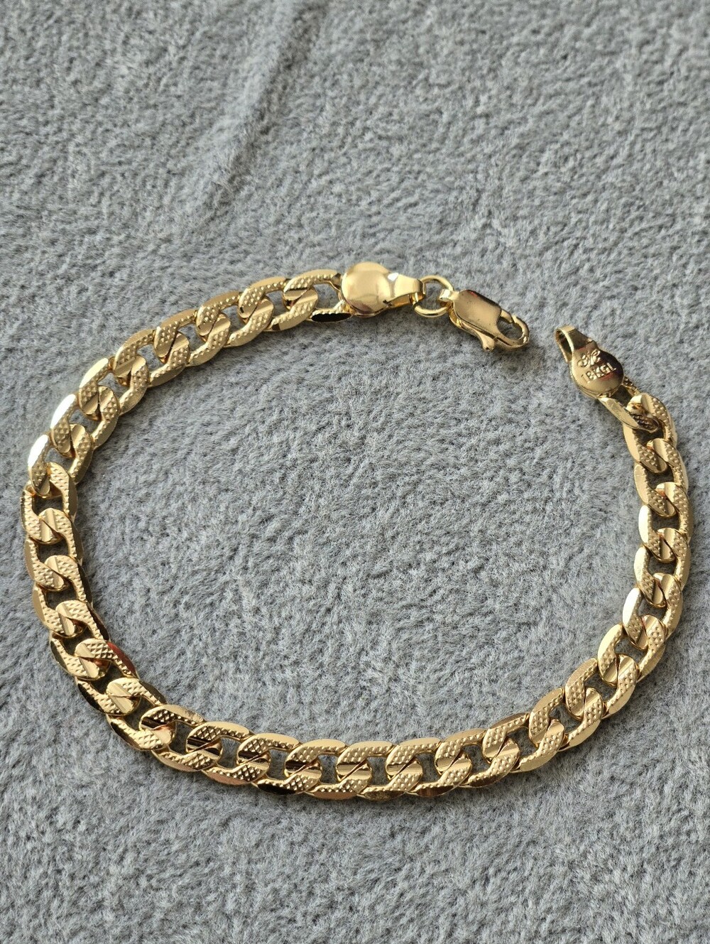 Gold Layered Bracelet Lobster Clasp Bracelet Stamped 18k GL